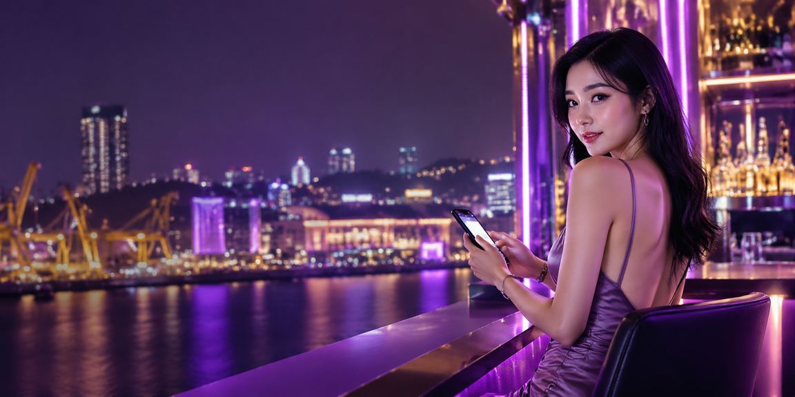Khung cảnh Vũng Tàu về đêm với ánh đèn neon sôi động cạnh khu cá cược thể thao trực tuyến